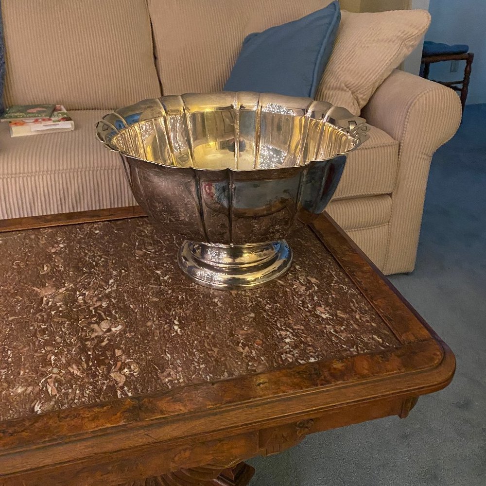 Silver Plate Punch Bowl - Picture 3 of 4